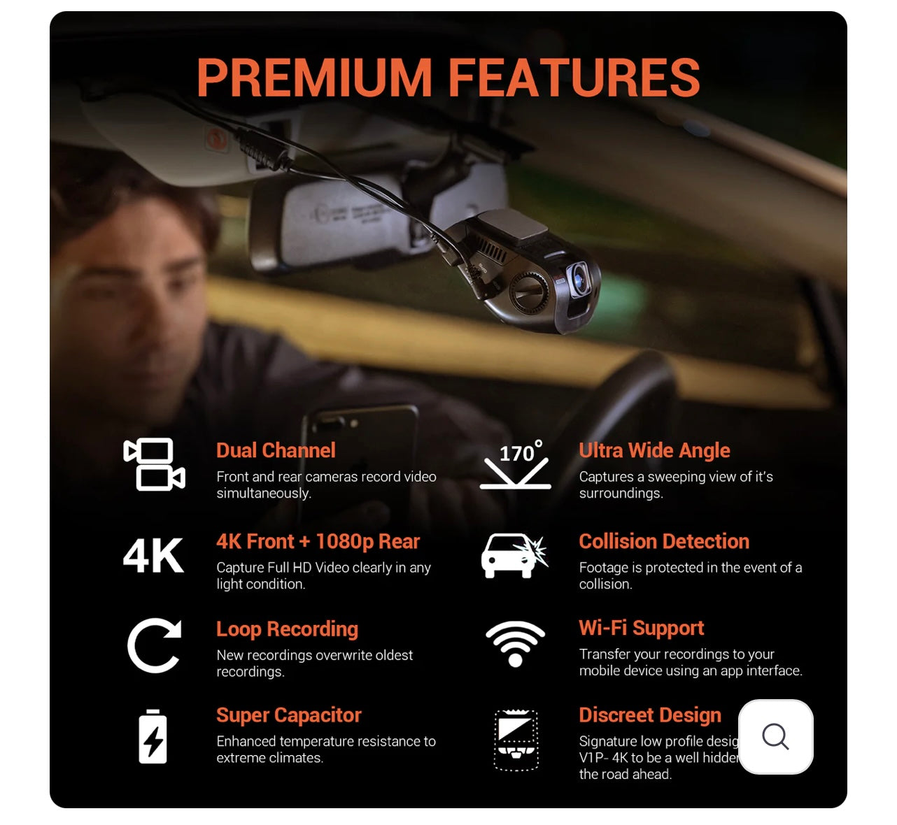 Rexing V1P-4K Dash Camera.