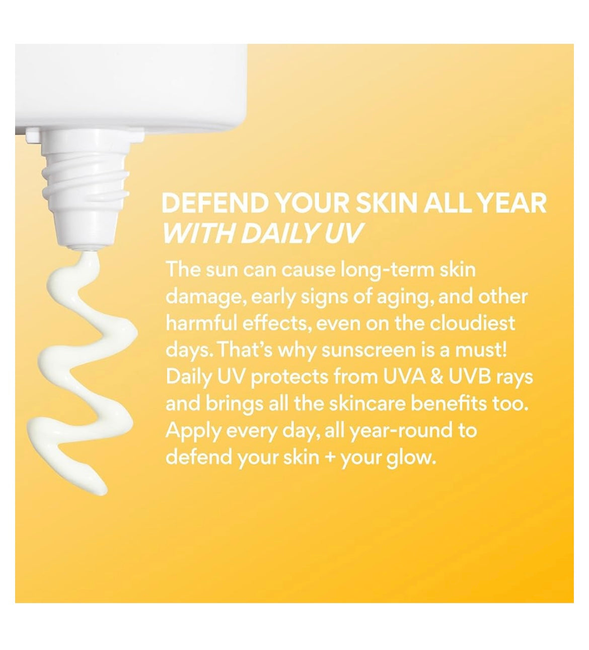 Daily uv defense sunscreen