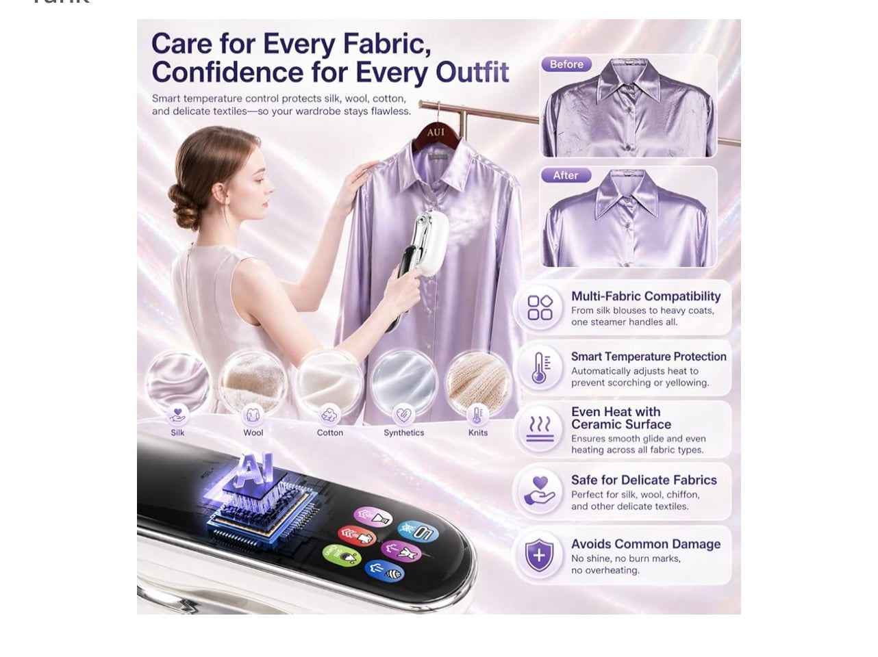 Hand Held Steam Iron. Model ZS-8801D.