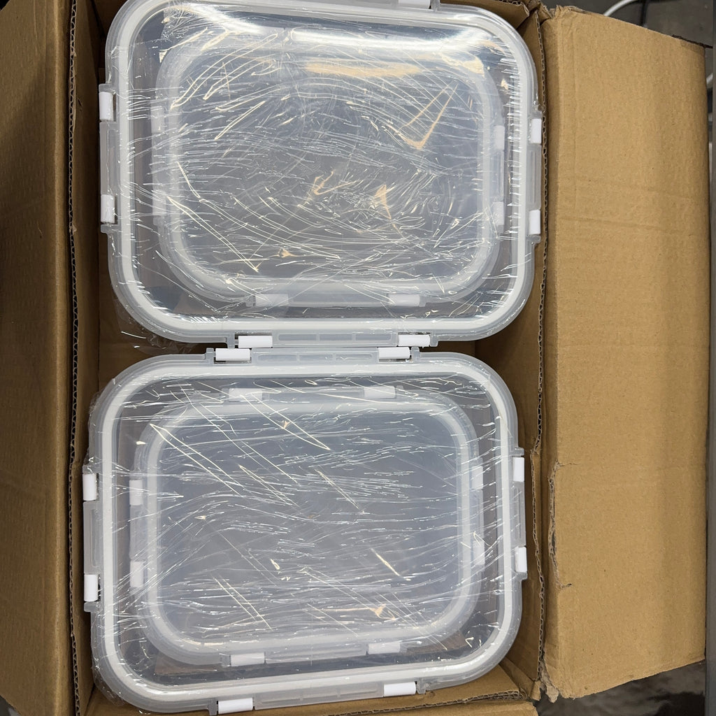 80 oz & 36 ozExtra Large Glass Food Storage/Baking Containers Set with Lids, 2 Pack 80 oz(10 cup)&2 Pack 36 oz (4.5 cup)Airtight Glass Container,Microwave,Oven,Freezer and Dishwasher, White