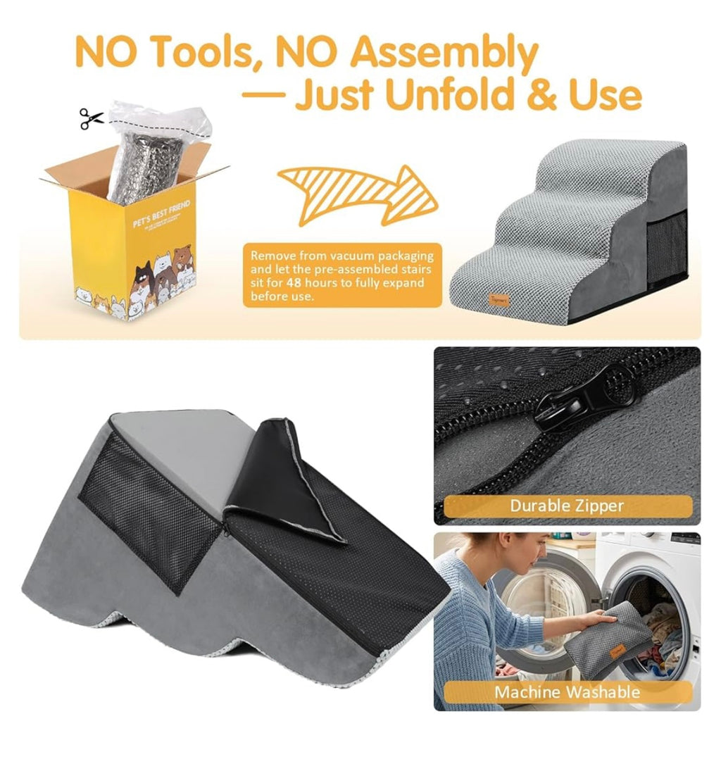 3 tiers foam dog ramp/steps