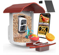 Birdsnap® PAV-Bird Feeder with Camera,2K HD with 64GB Card, AI Identify Smart Bird House Cam Solar Panel,Live Stream,Motion Detection,Auto Record Video for Backyard Outdoors,Ideal Gift for Bird Lover