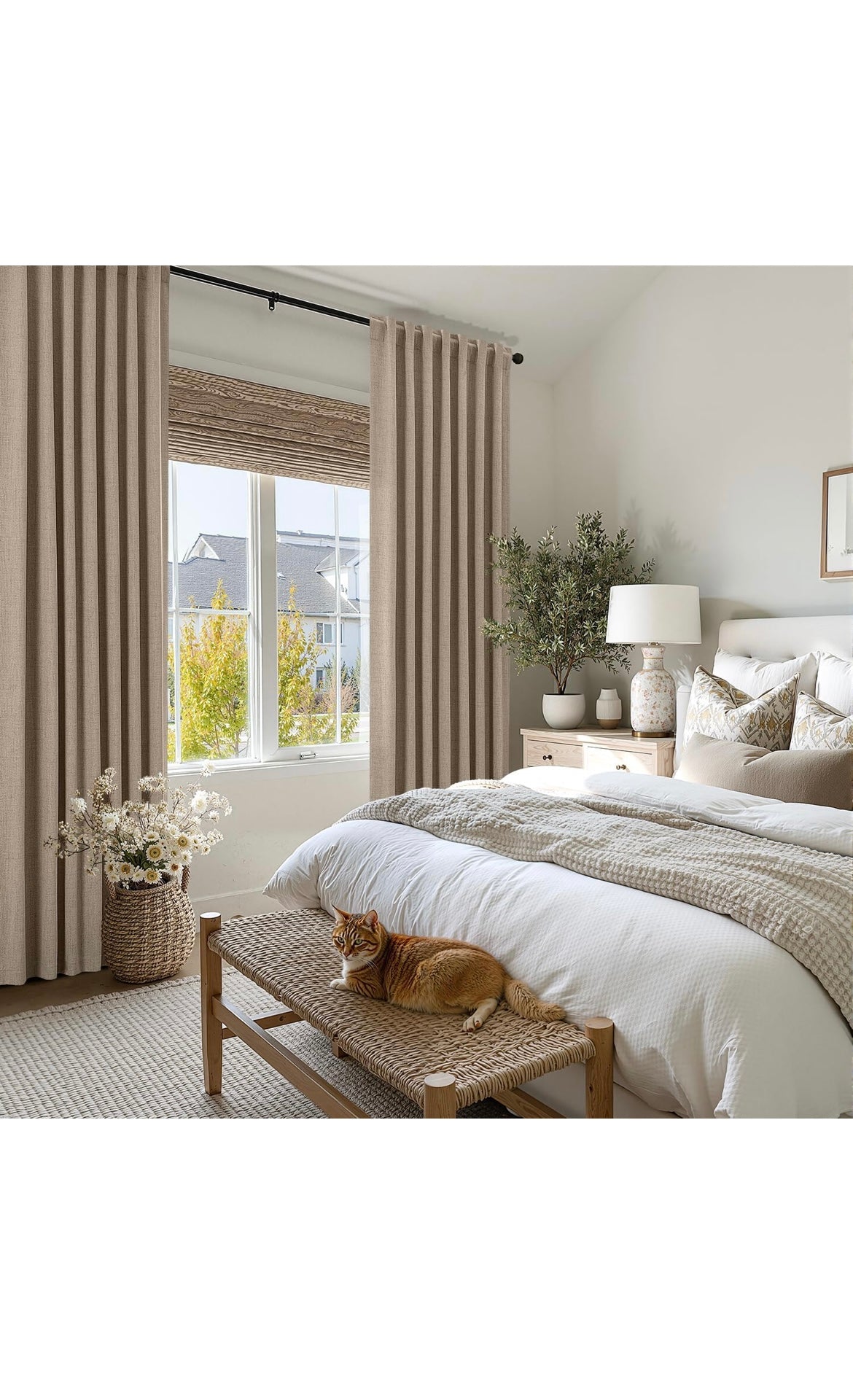 Blackout linen curtains