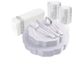 NOCCUR White and Silver plastic Dinnerware.