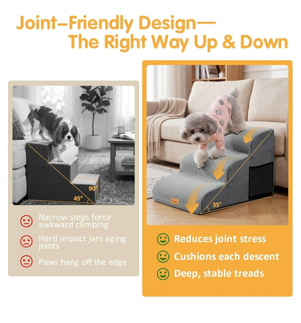 3 tiers foam dog ramp/steps
