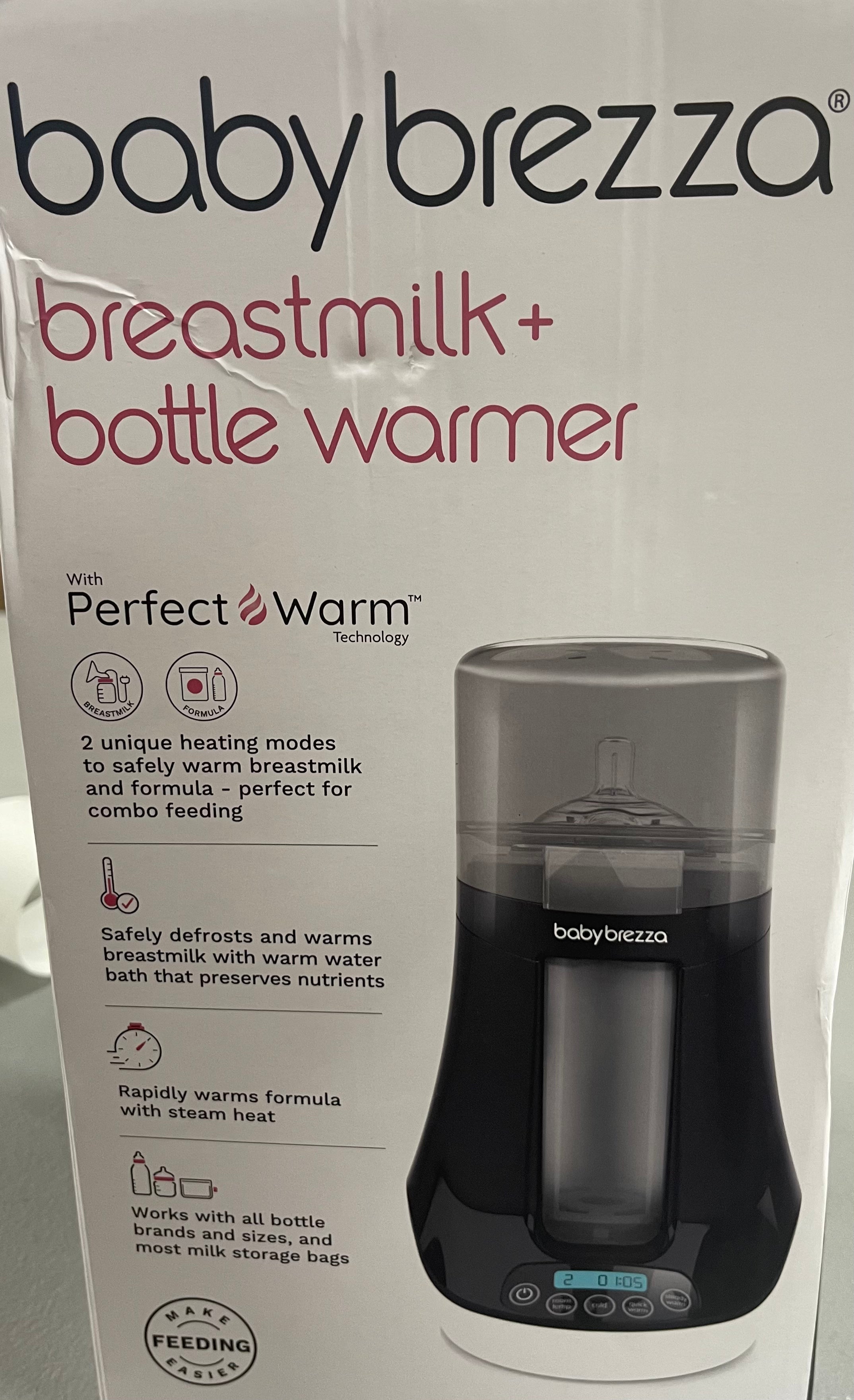 Baby Breeza Breast milk+ bottle warmer.