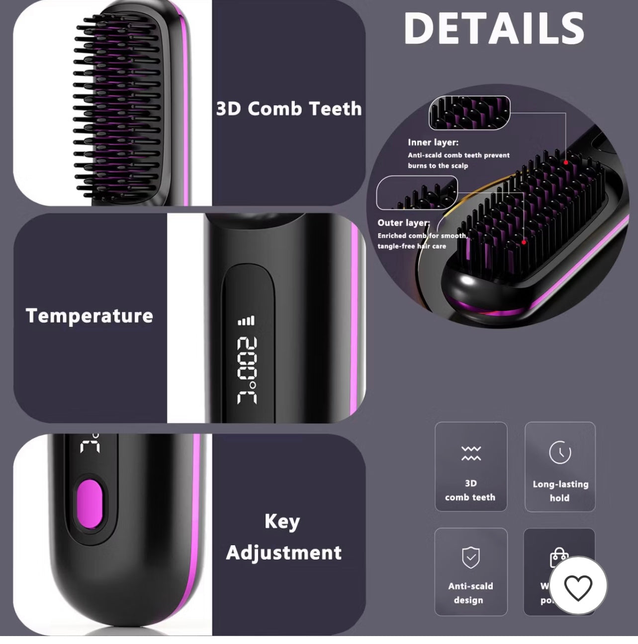 Dryhsip Portable Straightener Brush.