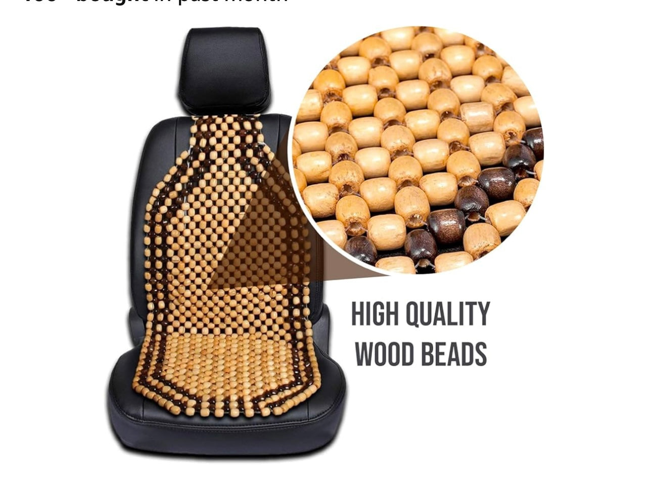 Zeno Deals wood beaded Comfort Seat Cusion.