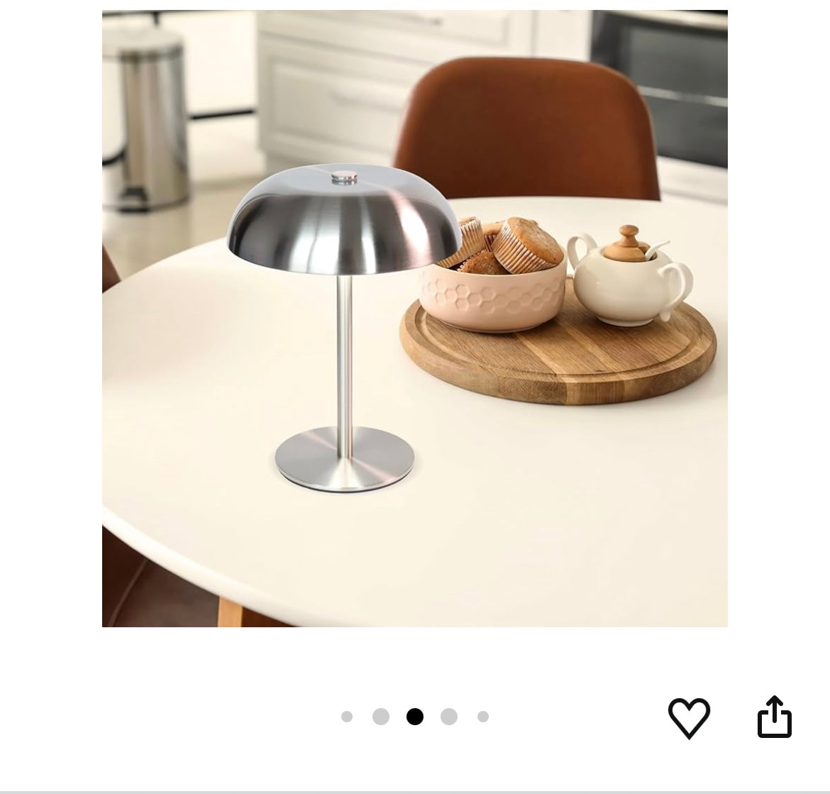 Portable led mushroom table lamp