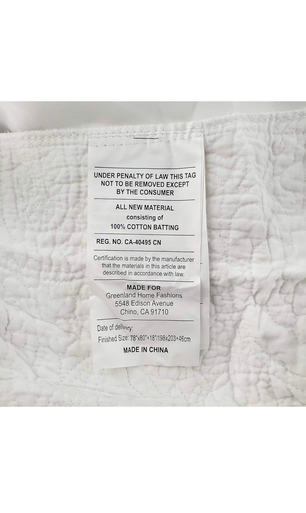 Paisley quilted cotton bed skirt