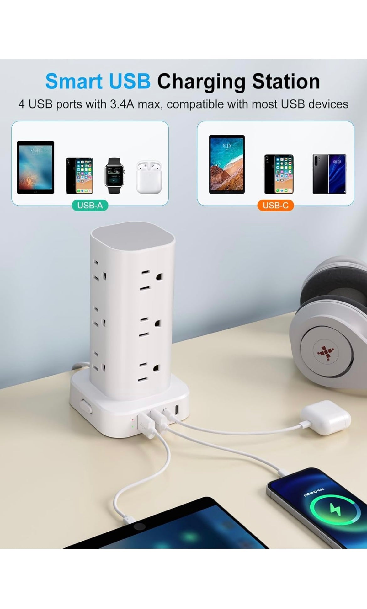 Power strip tower