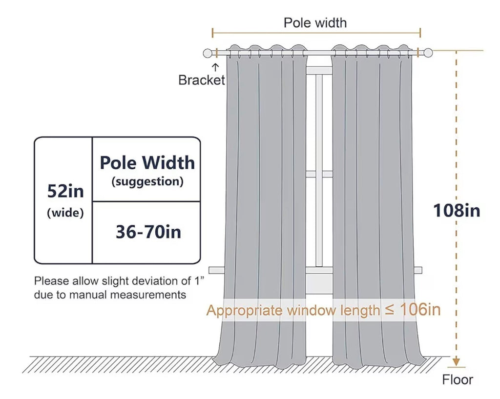 SMILETIME Dark Grey 108 in Long Velvet Curtains with Grommet, Thermal Insulated Super Soft Privacy Noise Reducing Light Filtering Velvet Curtains for Living Room, 2 Panels, Each 52 x 108 inches Long