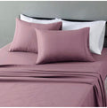 Lightweight Breathable Microfiber 4-Piece Bed Sheet Set, Queen, Rose, Solid