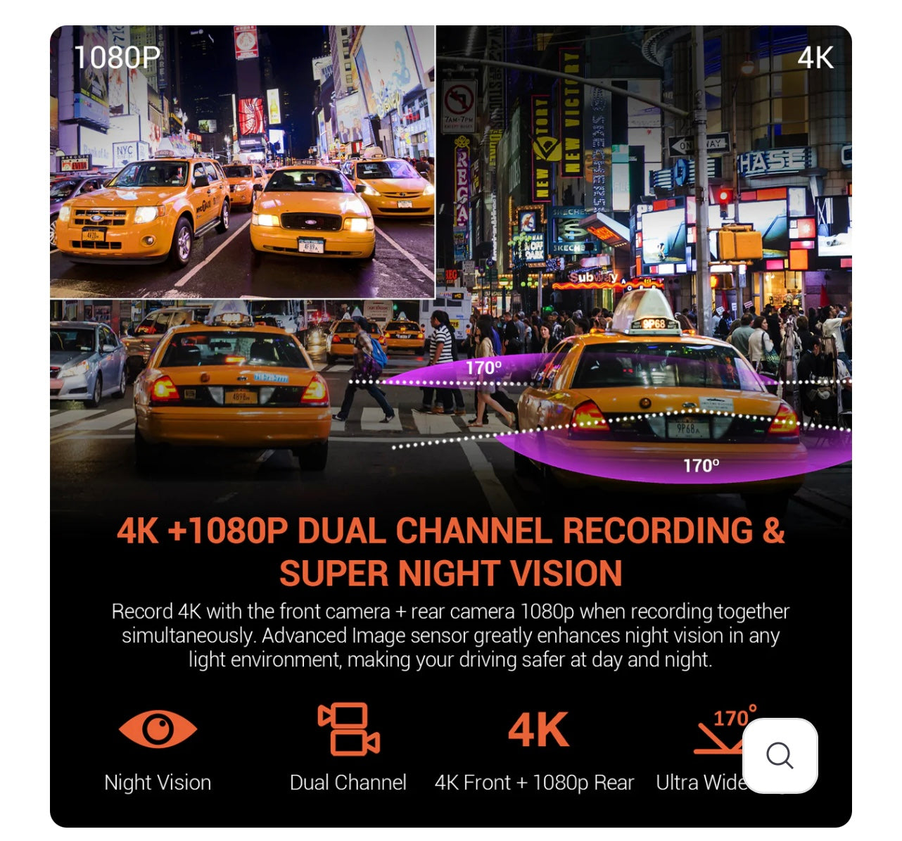 Rexing V1P-4K Dash Cam.