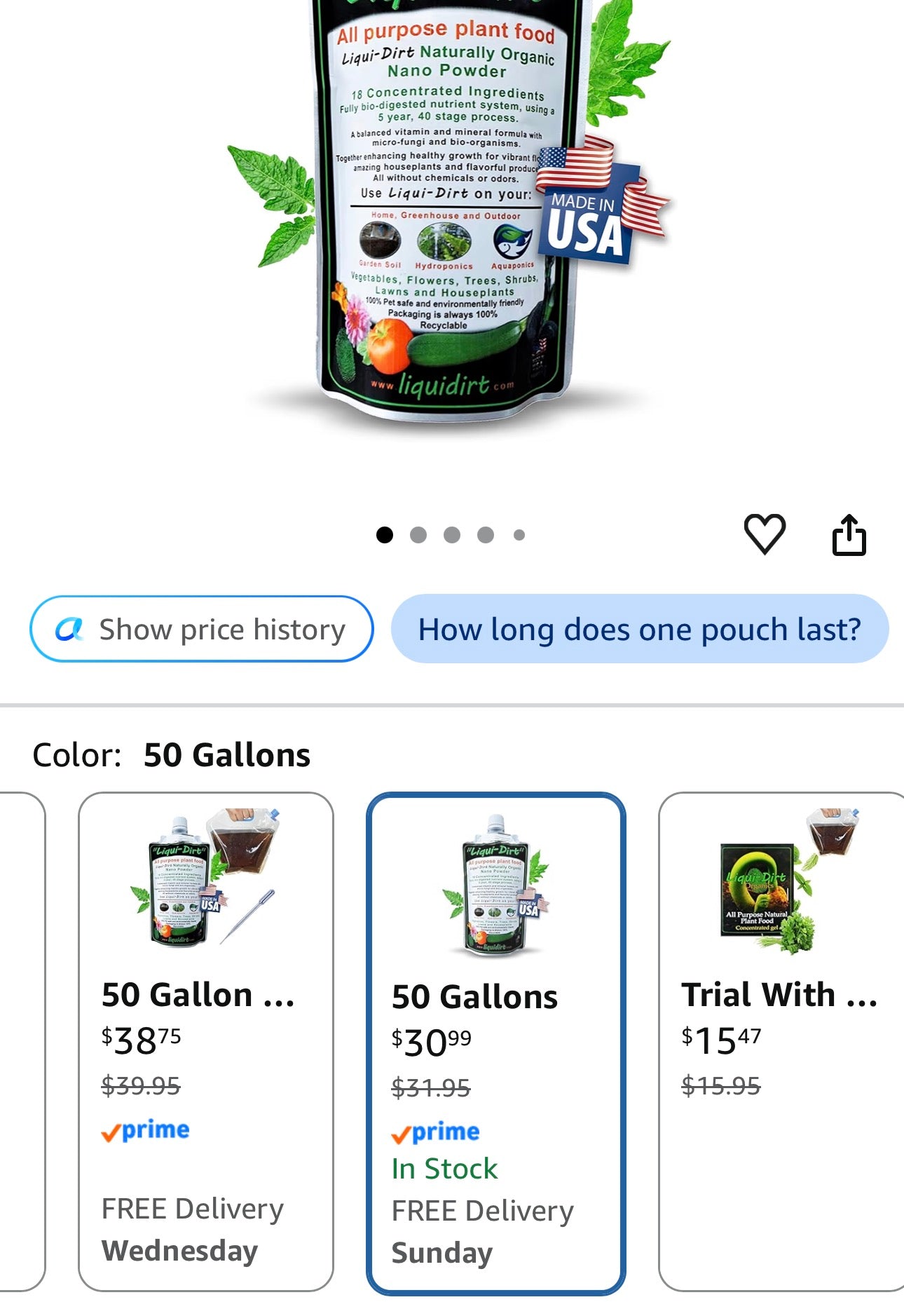 Liqui-Dirt All Purpose plant food Set of 4 $120 Retail