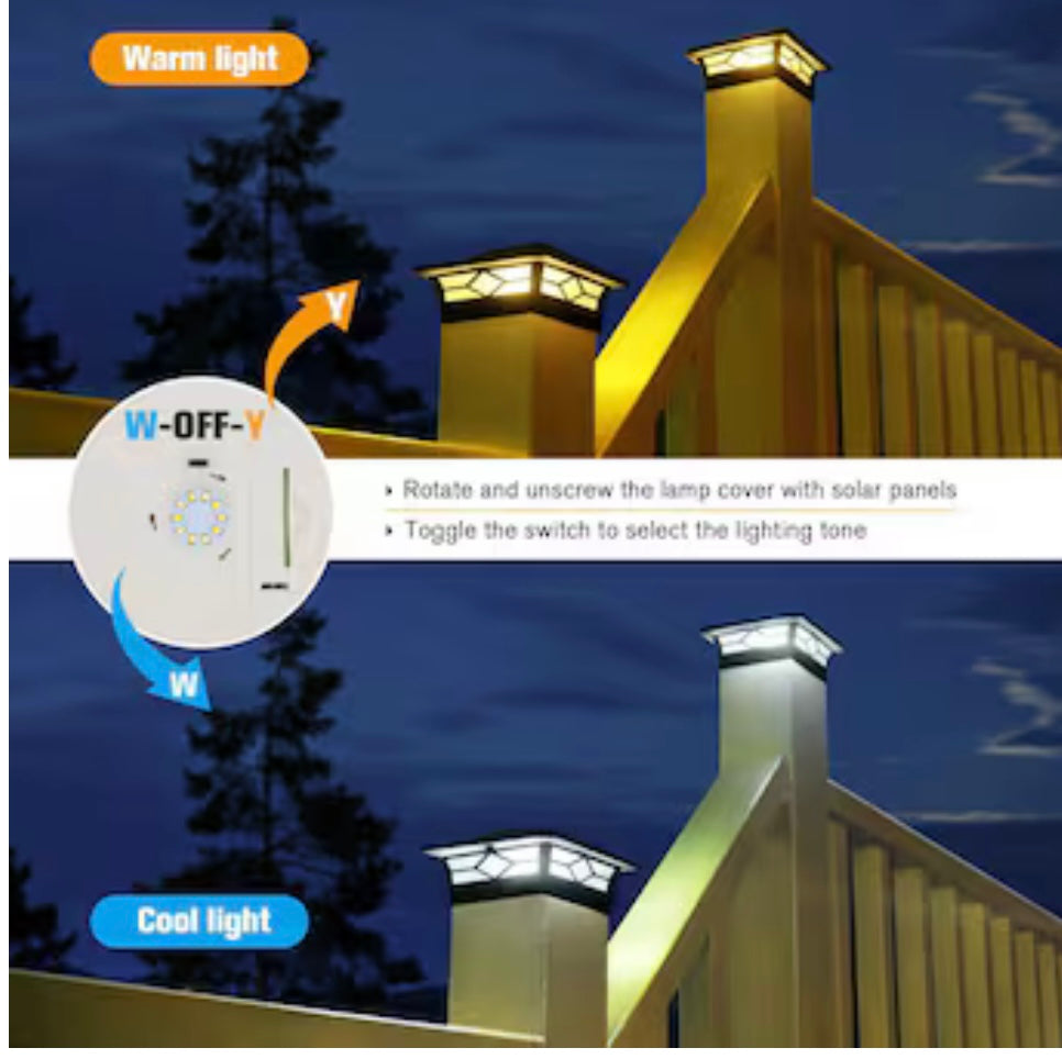 Afoxos 12 pack Solar Post Cap Lights.