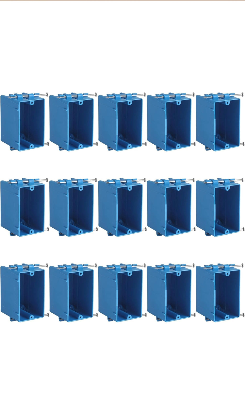 15 pack single gang new work electrical outlet box