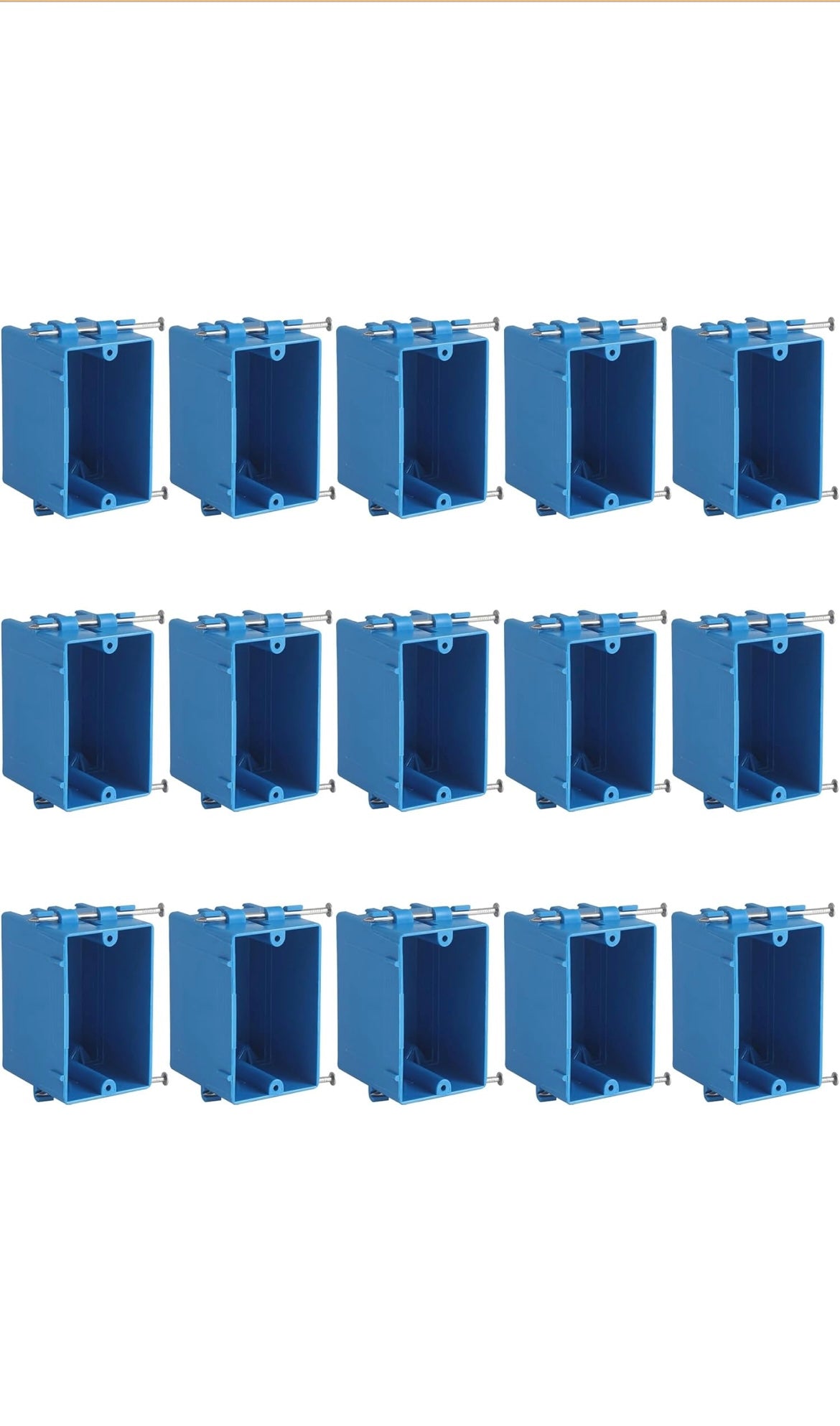 15 pack single gang new work electrical outlet box