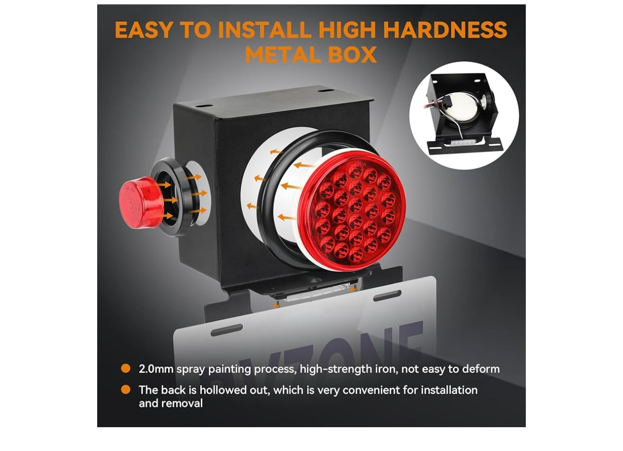 LED Trailer Light Steel Boxes Housing Kit.