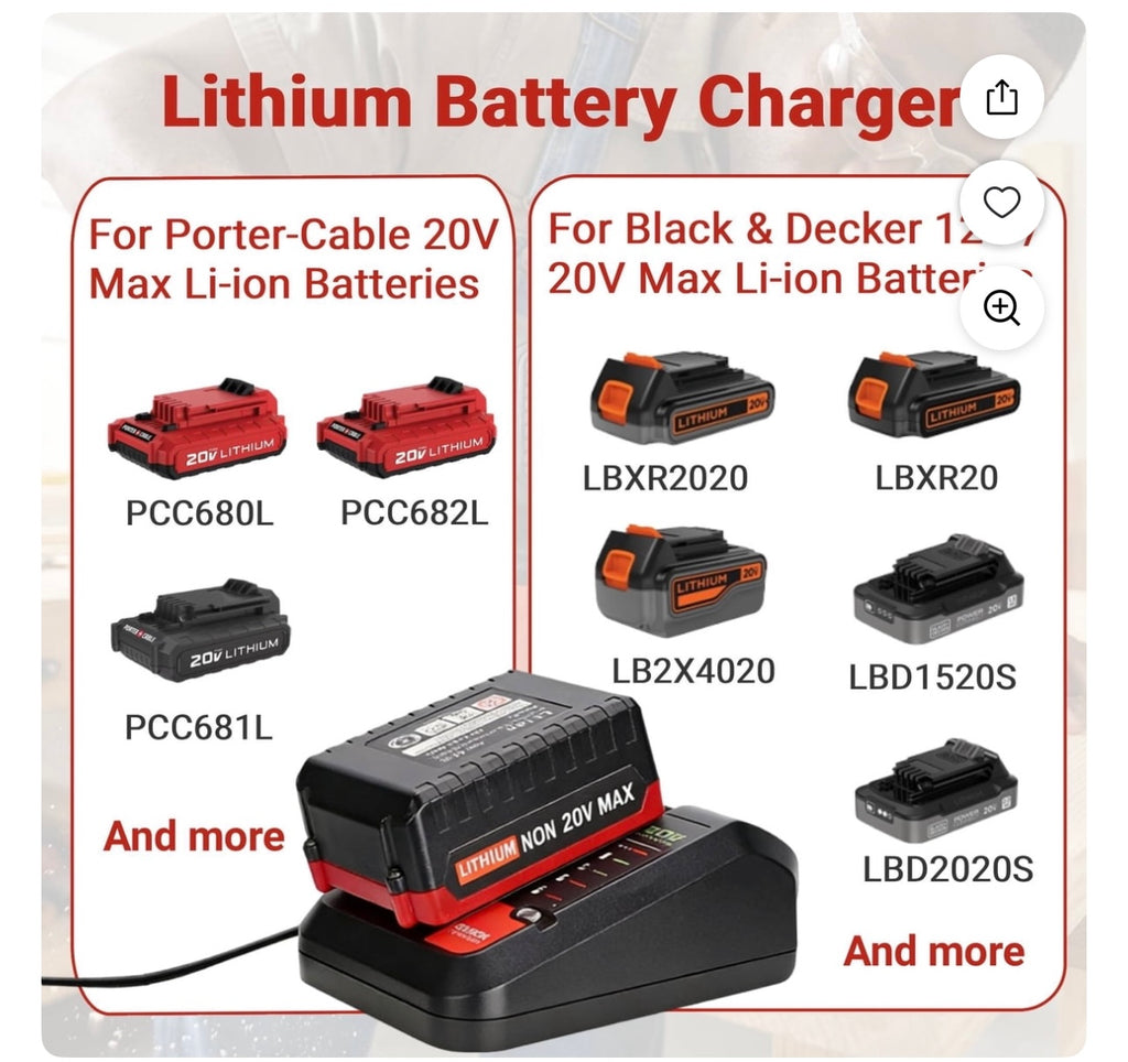 Zhazpor Charger Replacement compatible with Black and decker.