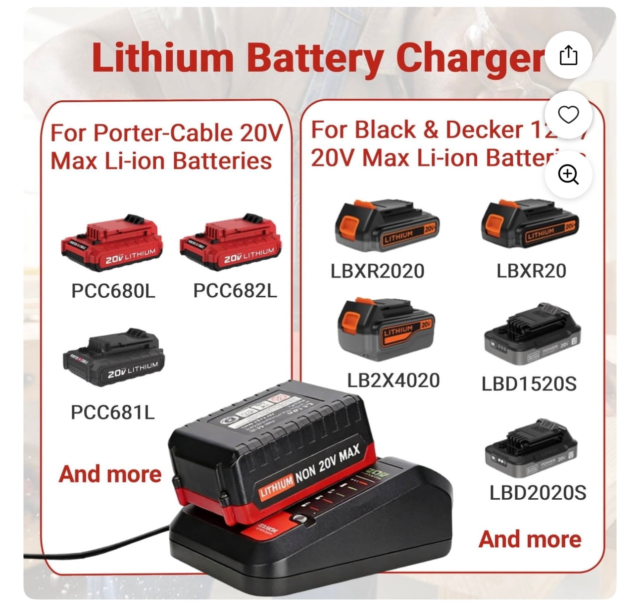 Zhazpor Charger Replacement compatible with Black and decker.