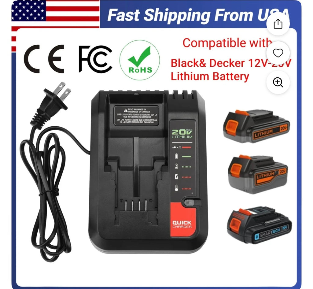 Zhazpor Charger Replacement compatible with Black and decker.