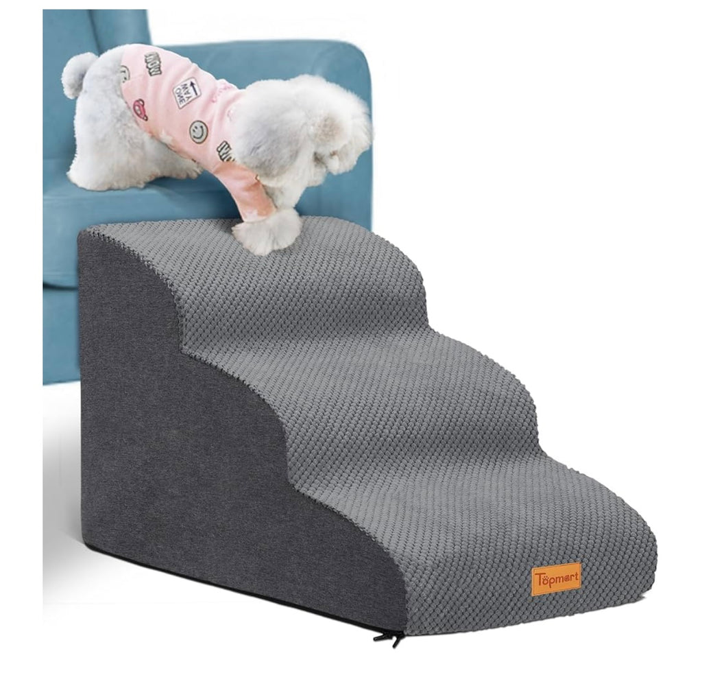 Topmart 3 Tiers Foam Dog Ramp/Stairs.