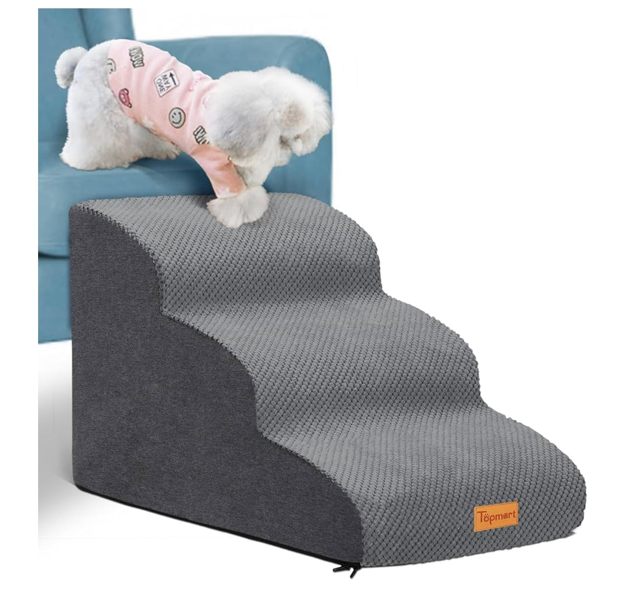 Topmart 3 Tiers Foam Dog Ramp/Stairs.