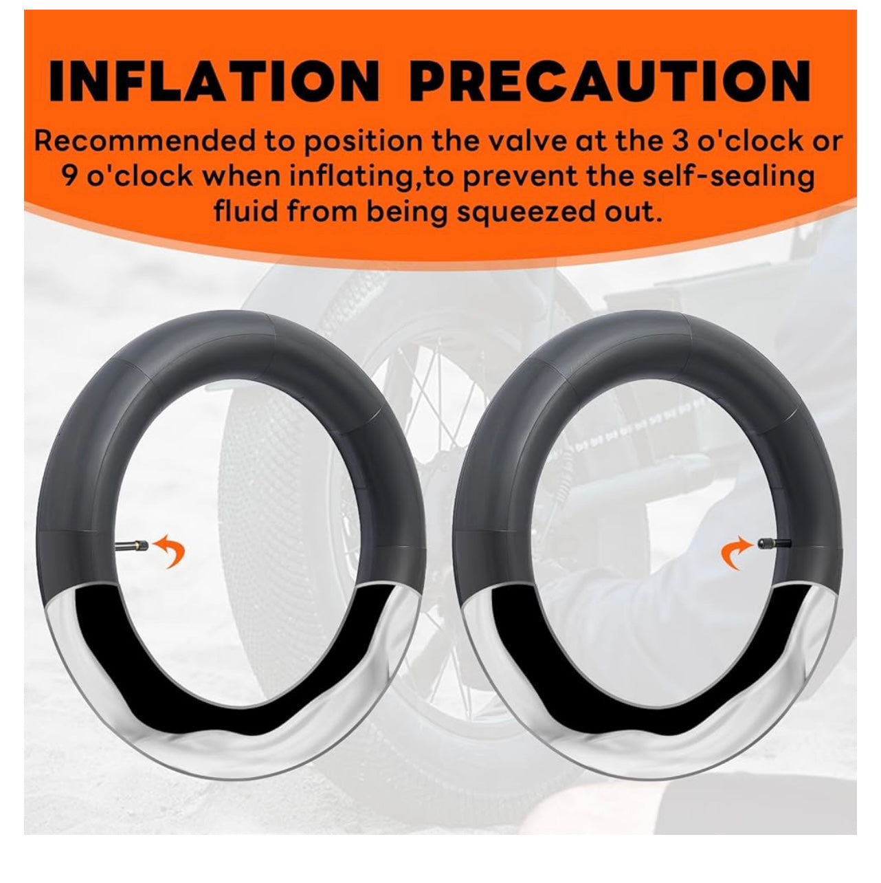 2-PCs 20x4 Self-Sealing Fat Bike Tubes.