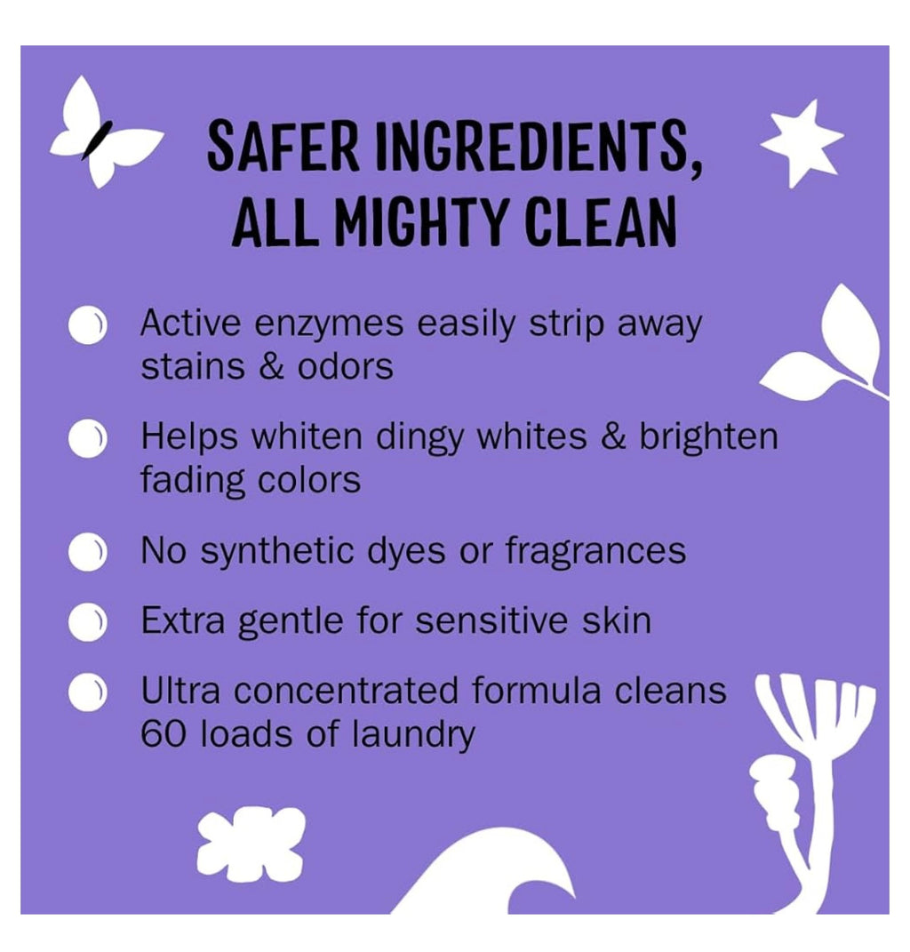 Molly's Suds Super Powder Detergent | Extra Strength Laundry Soap, Stain Fighting | Sensitive Skin | Simple, Effective Ingredients | 120 Loads - Lavender. Set of 1.