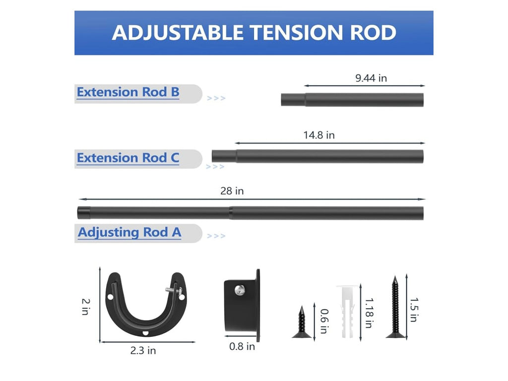 SUTINE Closet Rods For Hanging Clothes.