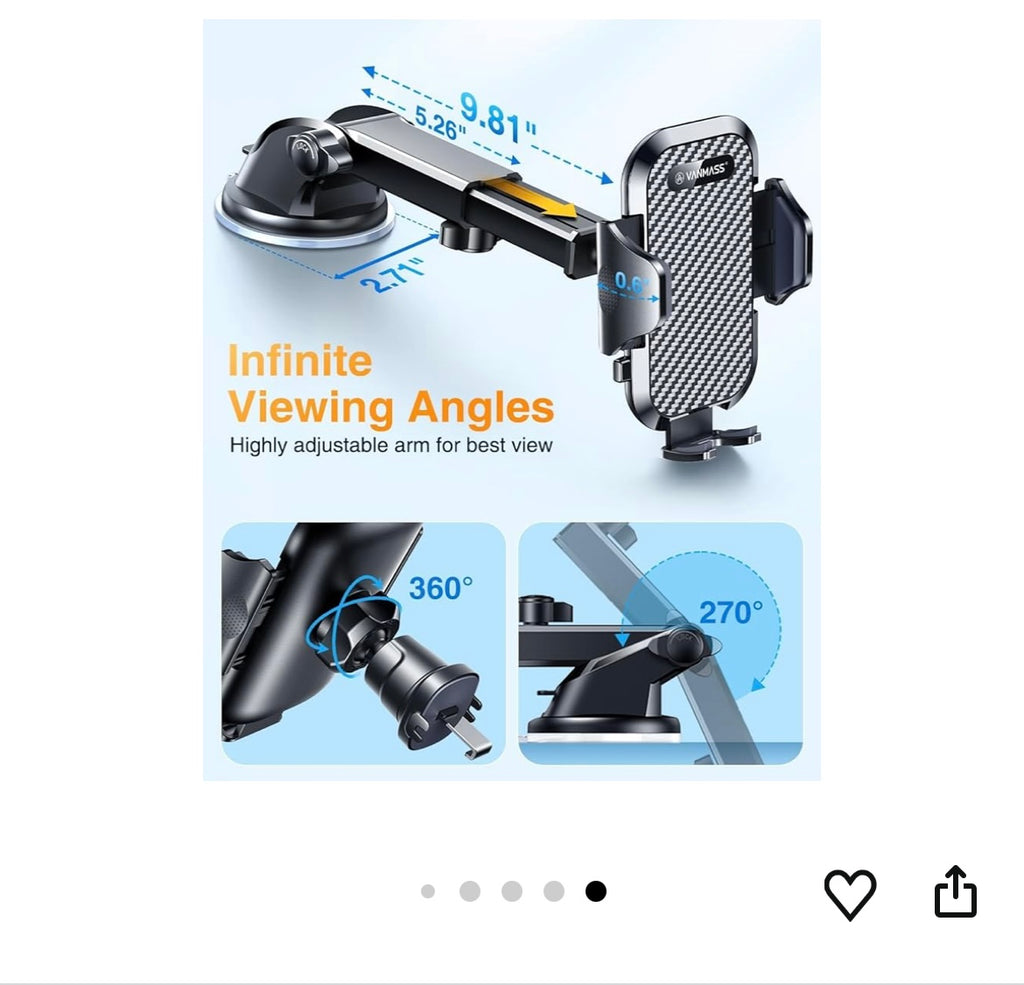 Vanmass car phone mount