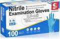 Schneider Nitrile Exam Gloves, Blue Disposable Gloves Latex Free Powder Free for Medical, Cooking, Cleaning SIZE MEDIUM