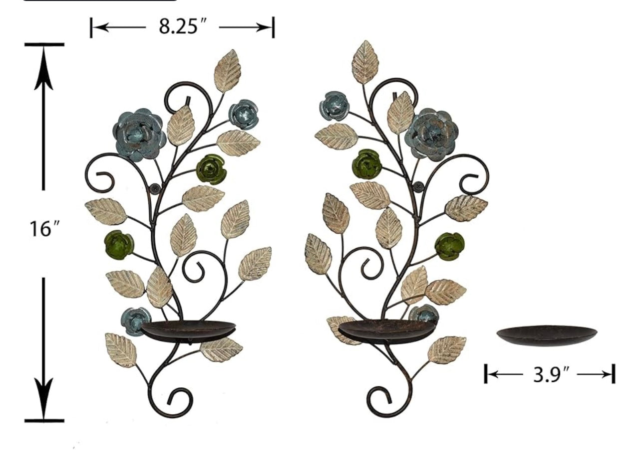 wall Scones Candle Holder set of 2.