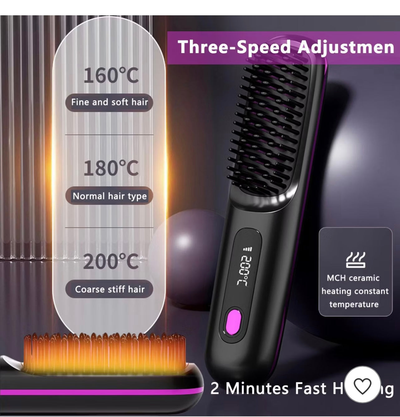 Dryhsip Portable Straightener Brush.