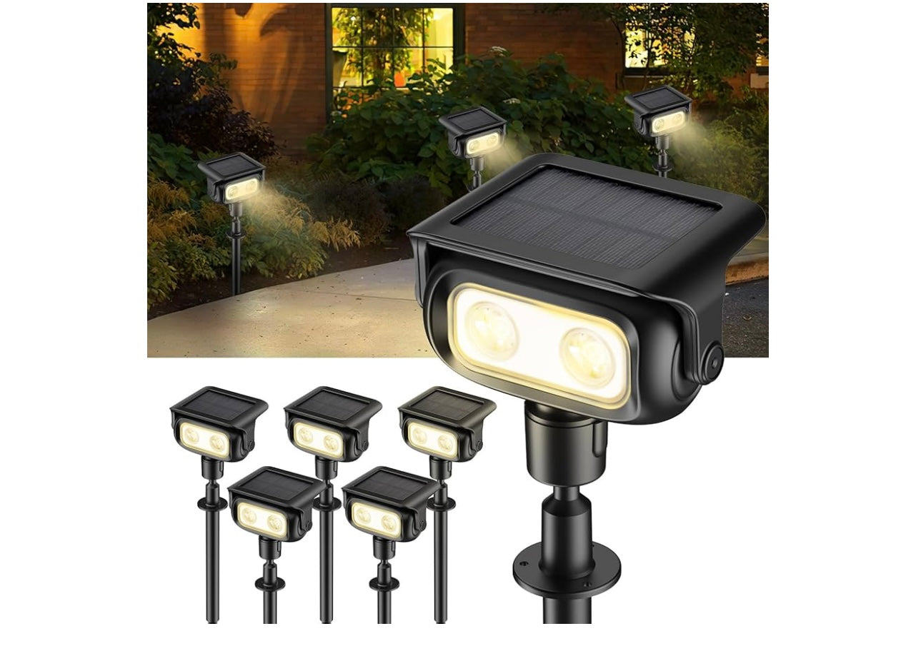 Lebenwell Solar Spotlights for outdoors. 6-pack.