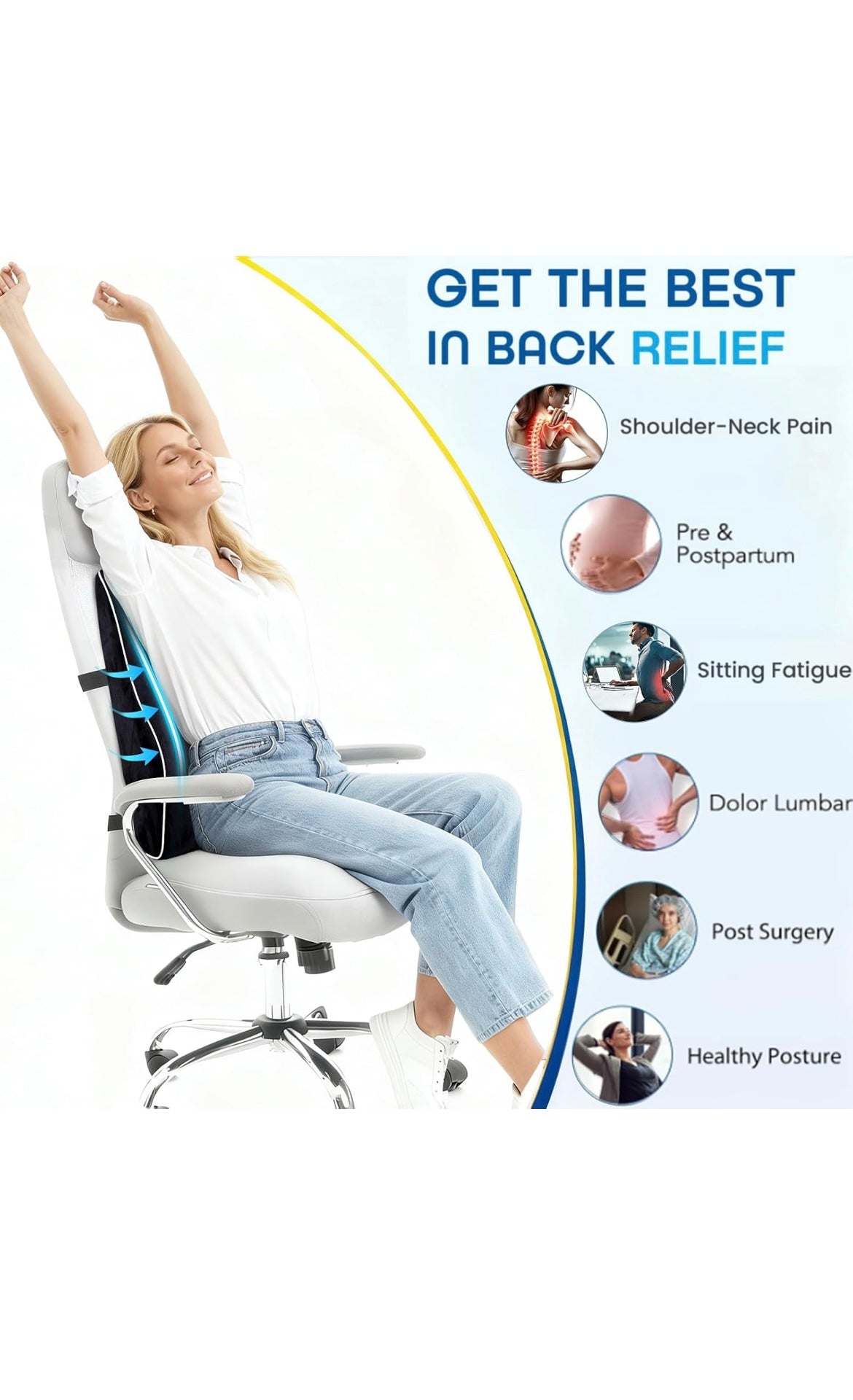 Niceeday lumbar support pillow