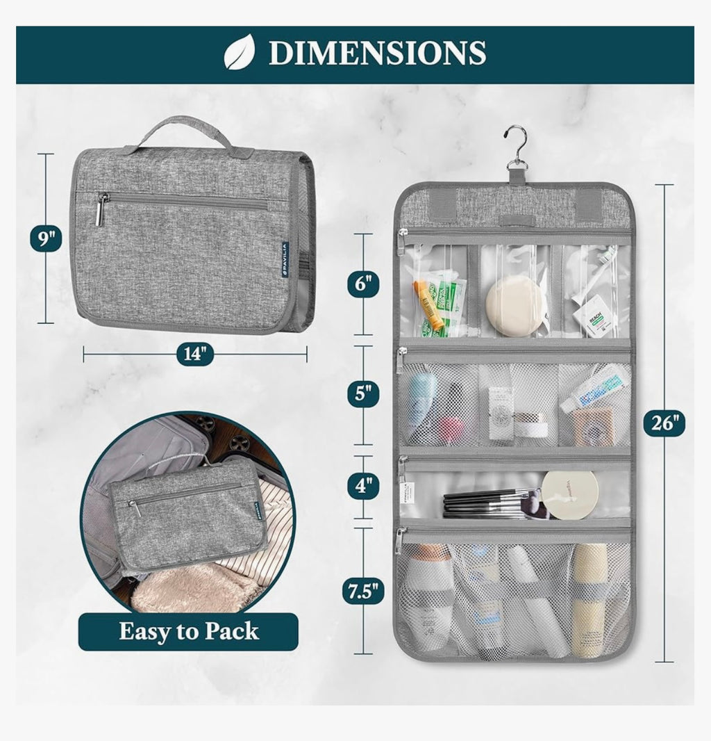 Pavilia Hanging Toiletry Bag.