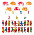 50 PCS Parachute Toy,Mini Paratroopers Army Parachute Flying Throwing Outside Toys,Tangle Free Throwing Toy Parachute for Toddlers,Party Favors