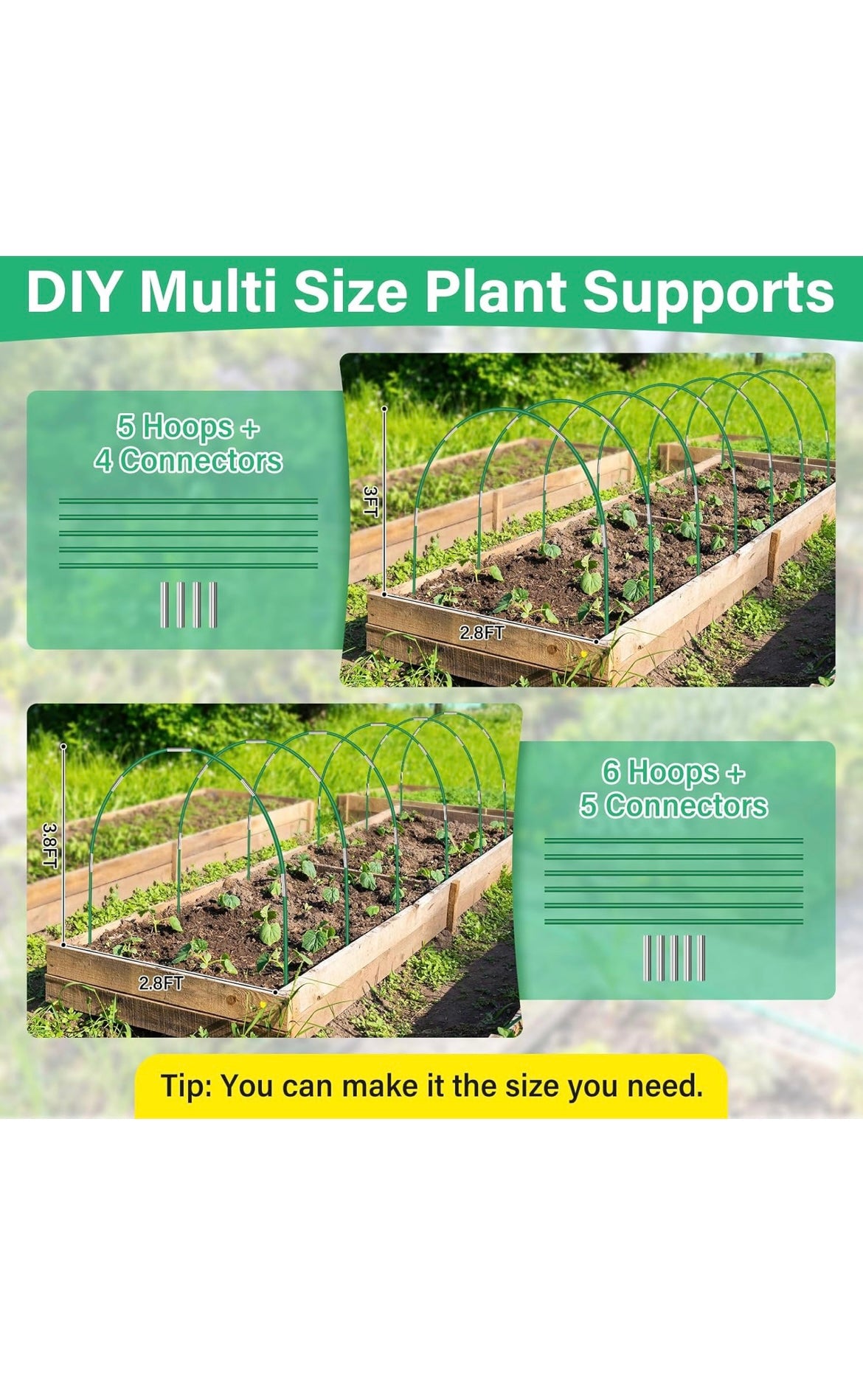 Mesh netting kit for garden beds