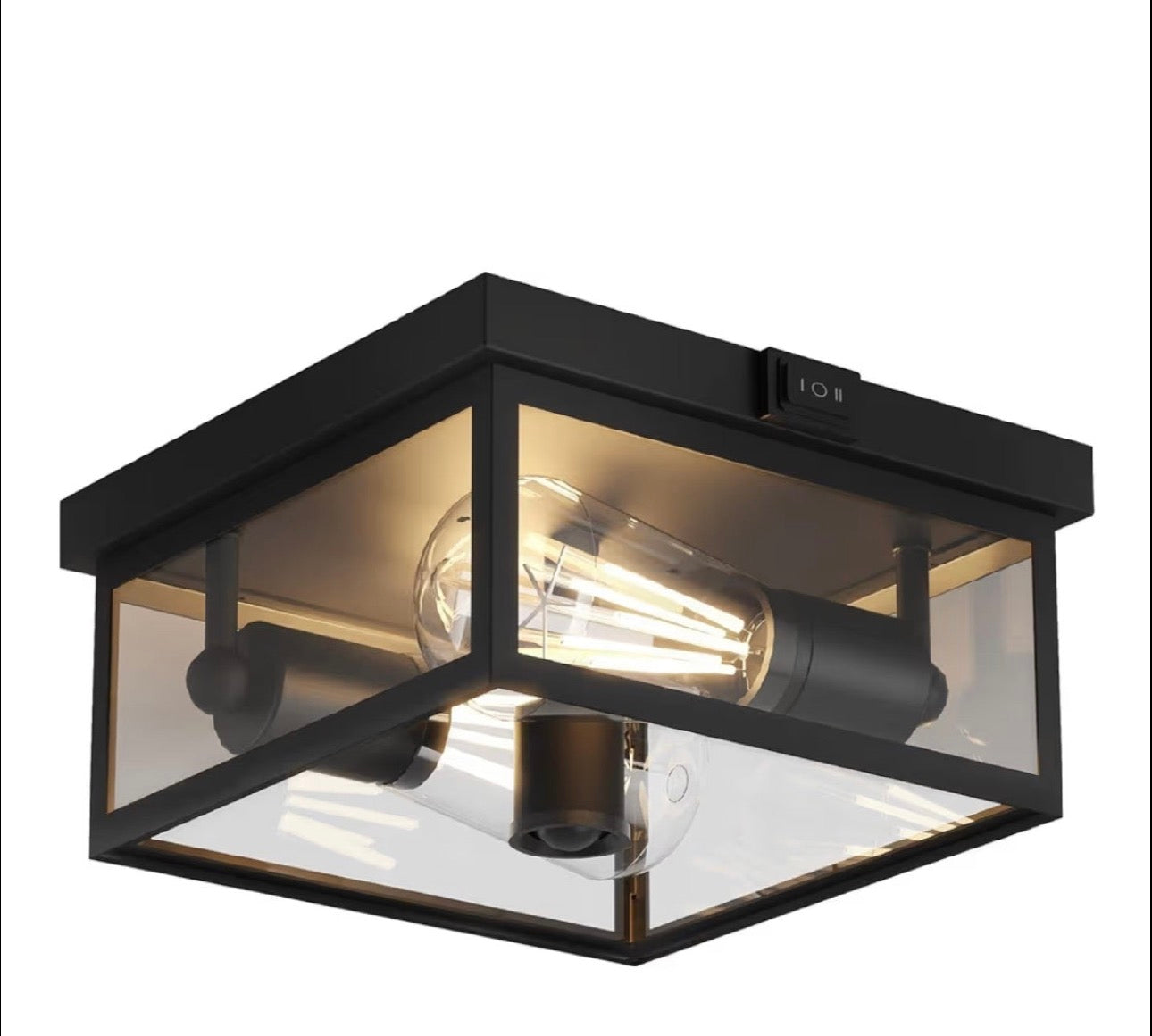 Outdoor Ceiling Light with Motion Sensor 12'', Flush Mount