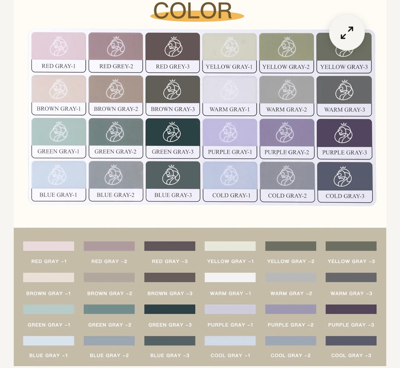 Fuumuui Solid Water Color Opaque 24 Colors Set.