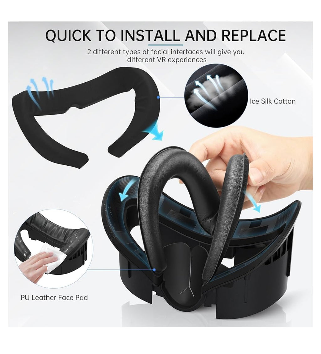 Face cover pad with cooling fan for meta quest 3