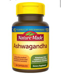 Nature Made Ashwagandha Capsules 125mg for Stress Support, 60 Capsules. Exp February 2027.