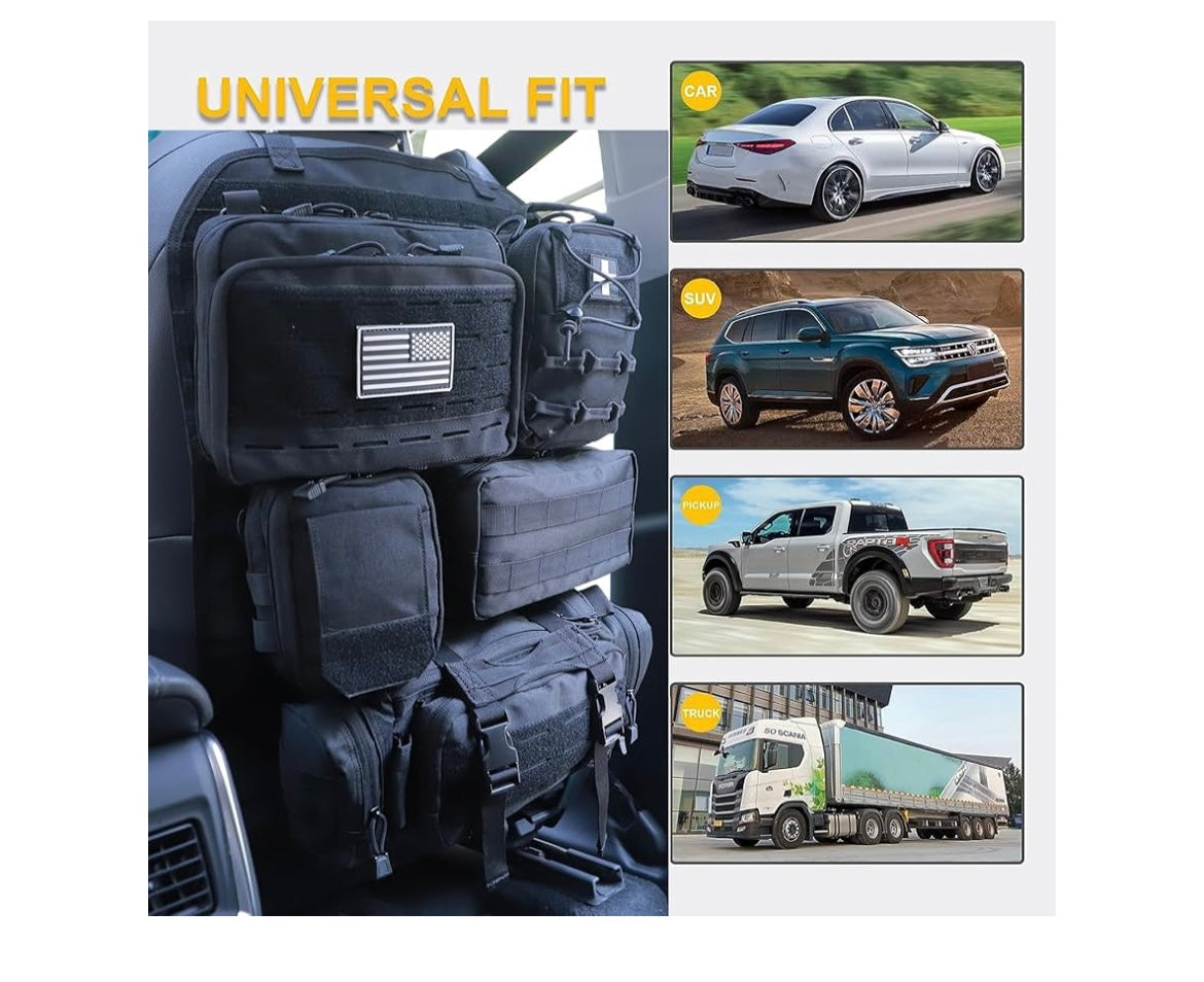 Car seat back organizer bag