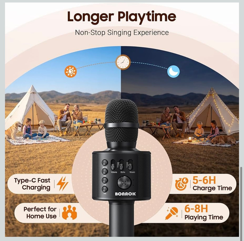 Wireless Bluetooth karaoke microphone