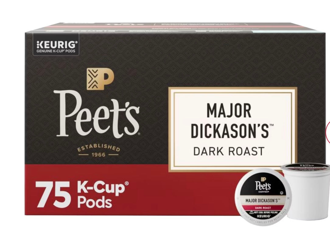 Peet's Coffee Major Dickason K-Cup Pods, 75 ct.