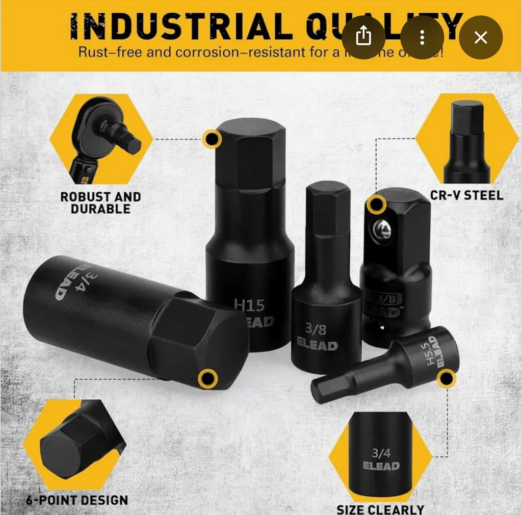 ELEAD 36-piece Master Hex Bit Socket set.