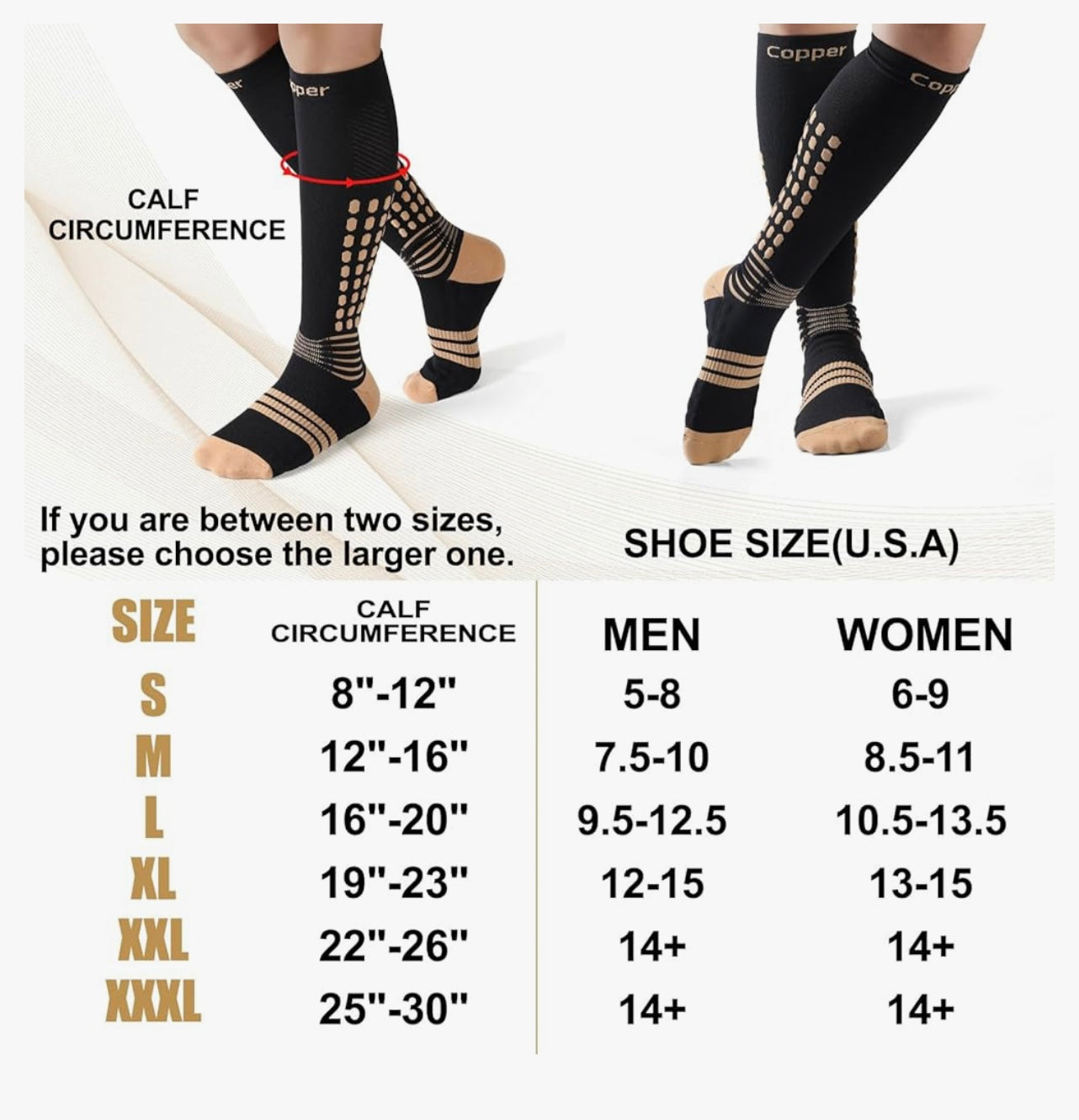 Neenca YSW004 Copper Compression Socks.