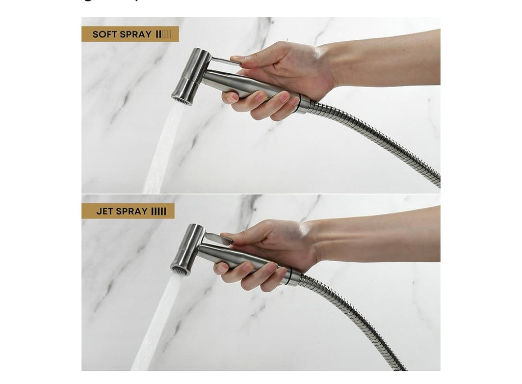 PurrfectZone Luxury Stainless Steel Handheld Sprayer Kit.